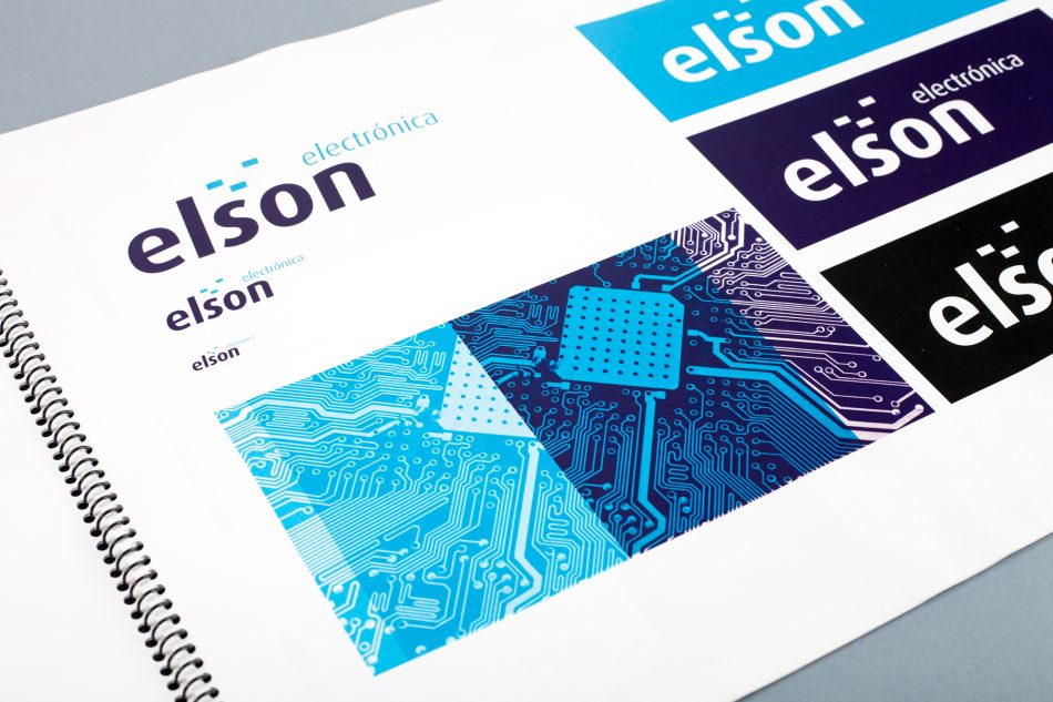 diseño de marca de elson electrónica